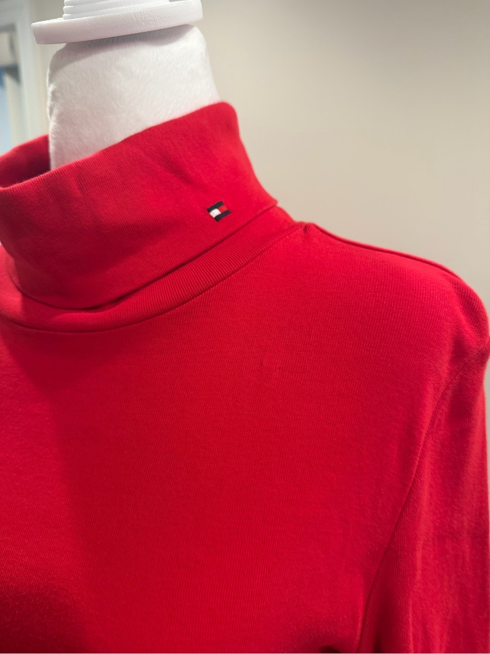 Tommy Hilfiger Red Cotton Turtleneck Sweater - Picture 3 of 4